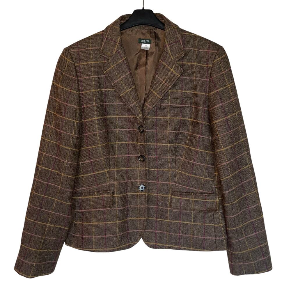 J. Crew Blazer Plaid Wool Blend Schoolboy